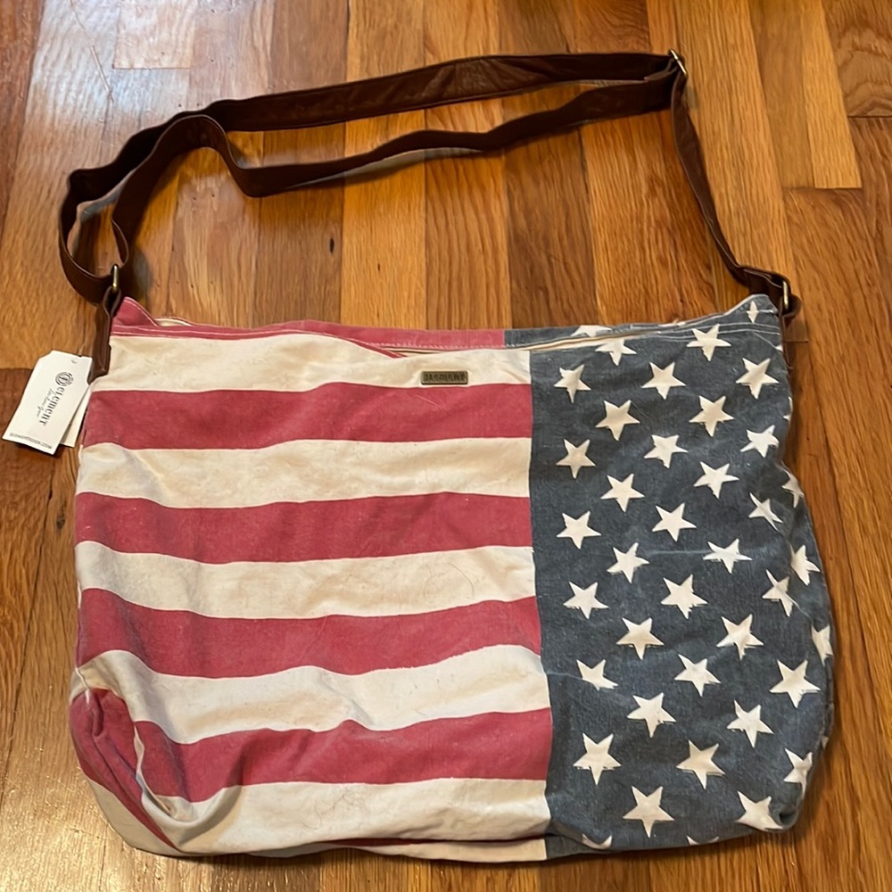 American flag hobo bag